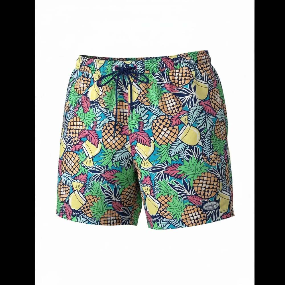 Vineyard Vines Mens Swim Trunks Size XL Tropical Drawstring Pineapple